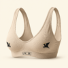 Sand bikini top with DOE logo